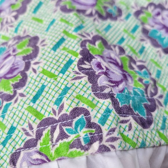 Vintage Feed Sack Prairie Bonnet Oversized Gardening Sunbonnet Neck Drape - Picture 5 of 9